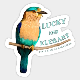 bird of luck and elegance Sticker